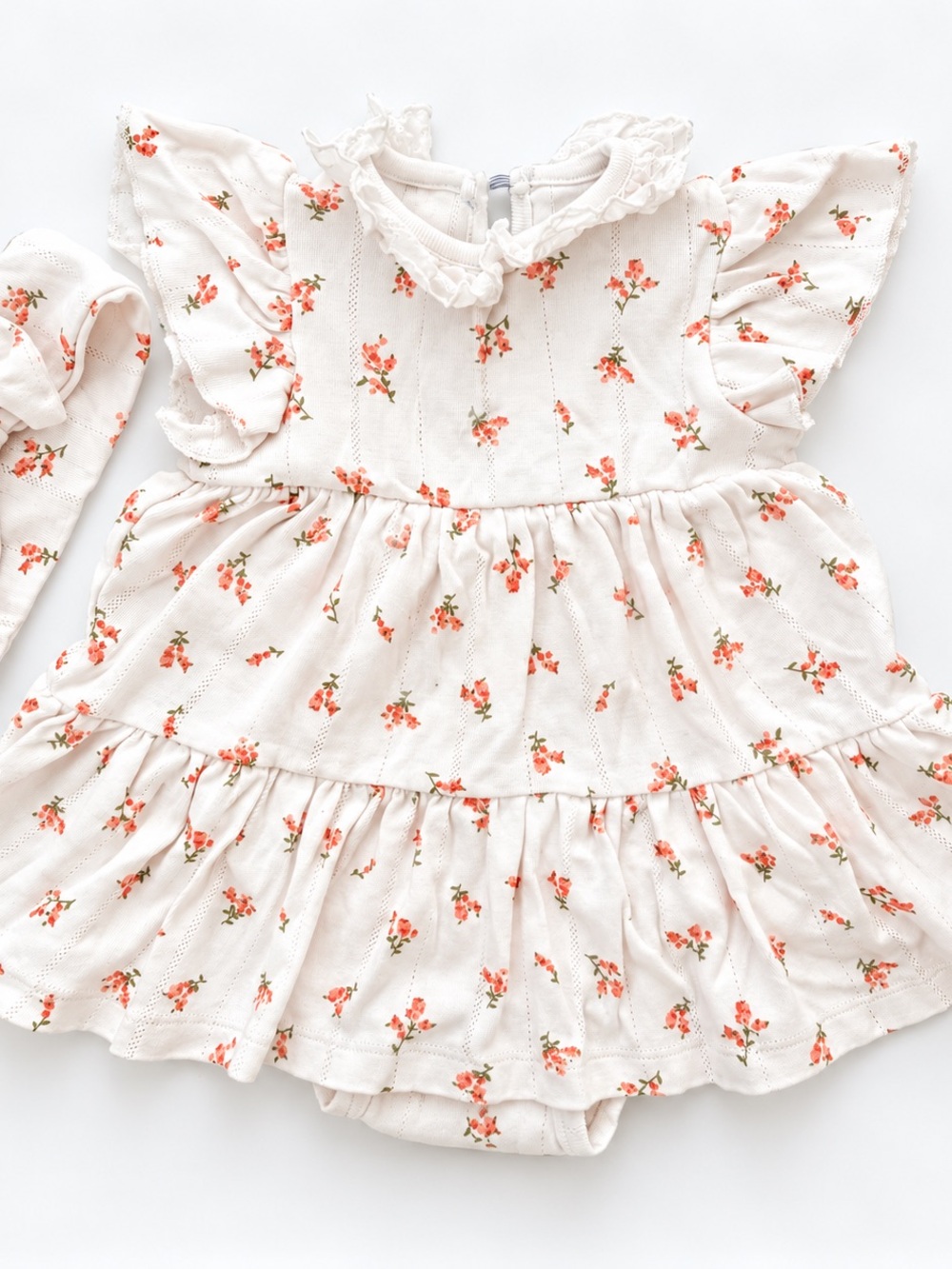 Little Me Baby Girl Floral Dress & Headband Set 9M 100% Cotton